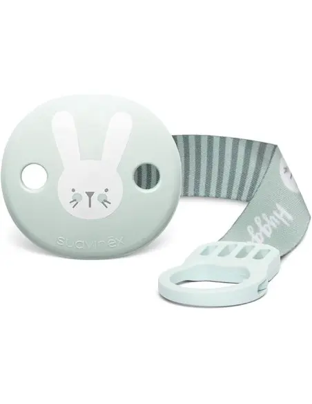 Suavinex Hygge pacifier clip with ribbon - green — photo 3