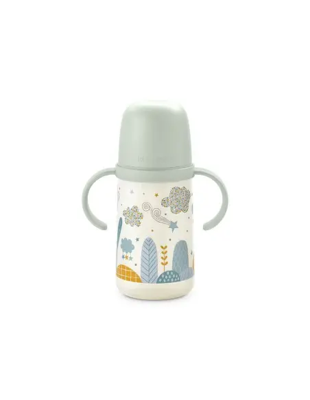 Suavinex baby bottle "Walk in the Park" leak-proof from 6 months with handles 270 ml - Green