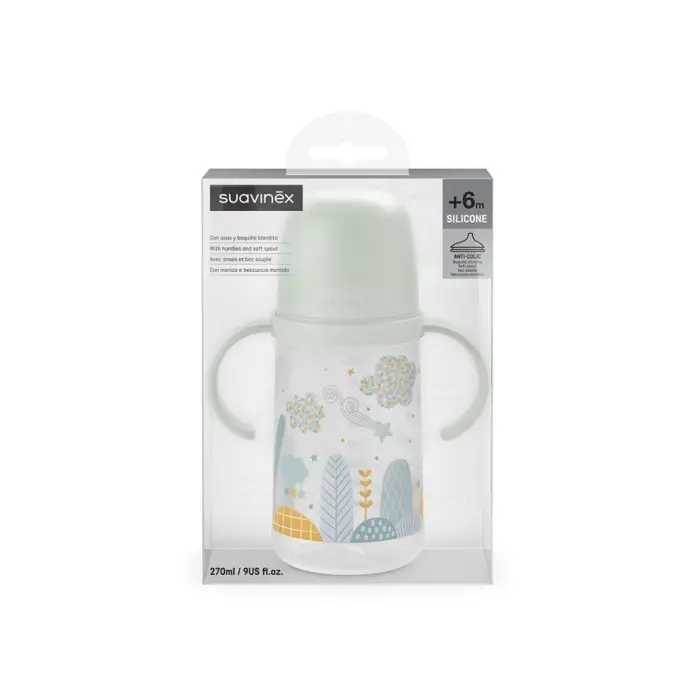 Suavinex Biberon "Walk in the Park" Anti-fuites 6m+ avec