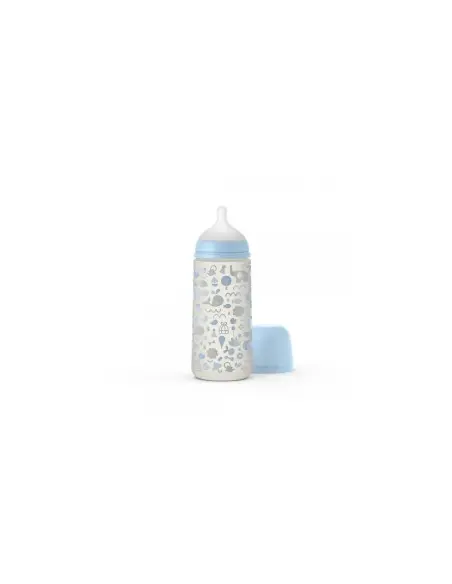Suavinex baby bottle with symmetrical nipple SX PRO from 6 months "Memories" 360 ml - Blue — photo 2