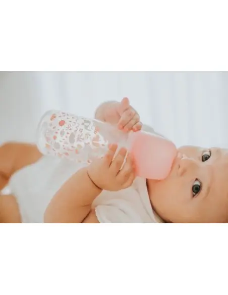 Suavinex baby bottle with symmetrical nipple SX PRO 6m+ "Memories" 360 ml - Pink — photo 2