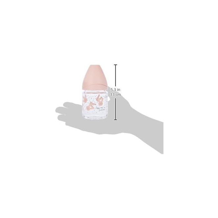 Suavinex Biberon en Verre Débit Lent Hygge "Baby Lapin" 120ml -