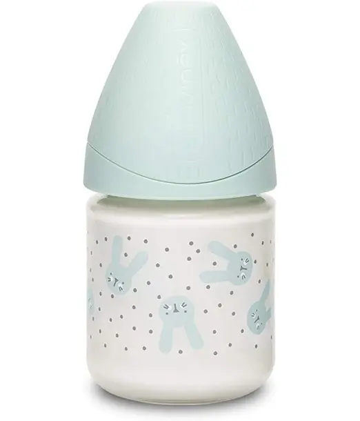 Suavinex Biberon en Verre Débit Lent Hygge "Baby Lapin" 120ml -