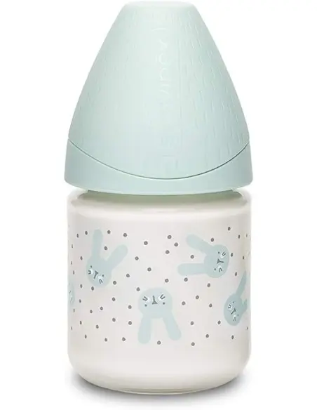 Suavinex Biberon en Verre Débit Lent Hygge "Baby Lapin" 120ml -