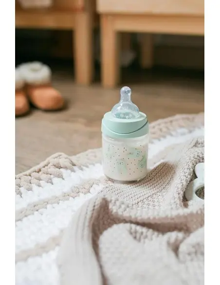 Suavinex Premium polyamide baby bottle, round anti-colic nipple, 150 ml - Green Rabbit — photo 4