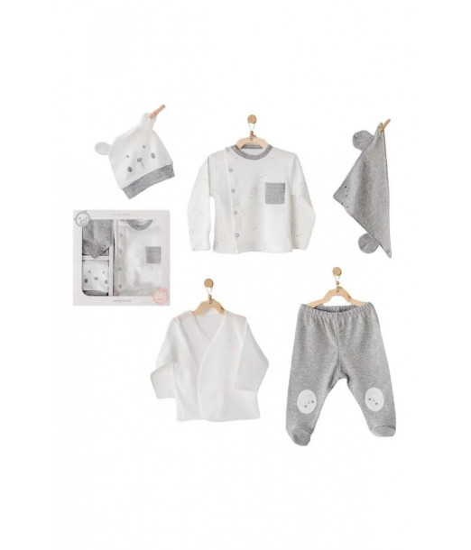 Coffret naissance 100% coton 5 pièces Ours au Maroc - Baby And Mom