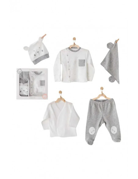 Coffret naissance 100% coton 5 pièces Ours dans Coffret naissance chez Baby And Mom Maroc