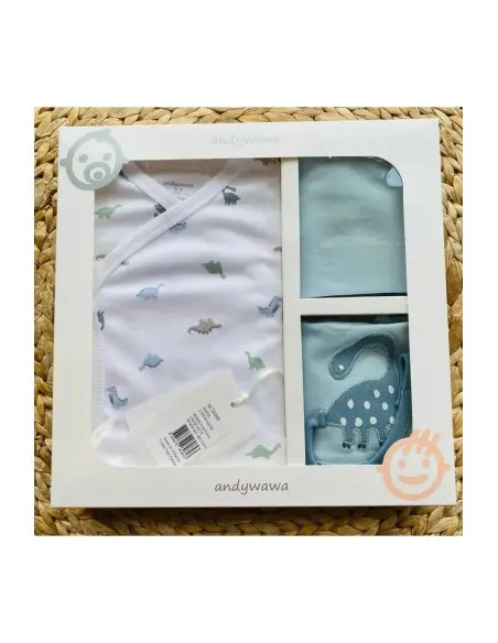 100% Cotton Newborn 5-Piece Gift Set Dinosaur — photo 2