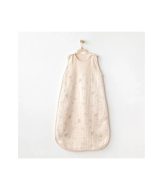 Sleeping bag for baby from 0 to 6 months Pretty Flowers 100% Cotton - Coral