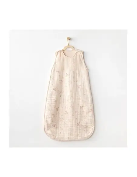 Sleeping bag for baby from 0 to 6 months Pretty Flowers 100% Cotton - Coral