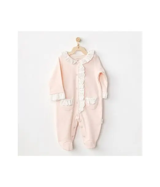 Grenouillère Rose 1-3 mois 100% Coton - Fille Grenouillère - 