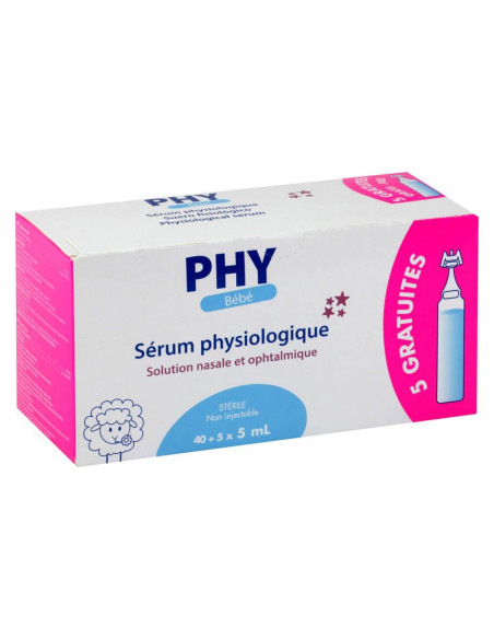 Sérum physiologique Gilbert 40x5ml + 5 Unidoses gratuites