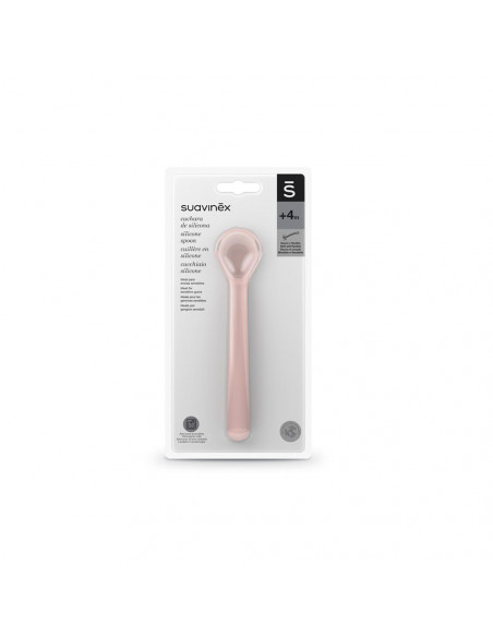 Suavinex Cuillère en silicone 4m+ Rose dans Vaisselle bébé chez Baby And Mom Maroc