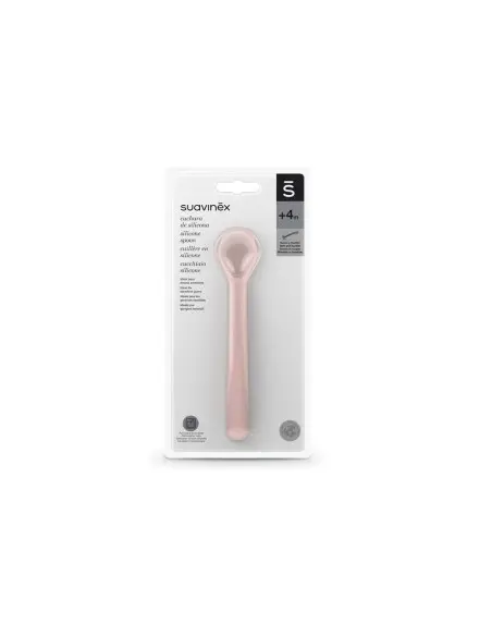 Suavinex Cuillère en silicone 4m+ Rose Vaisselle bébé -