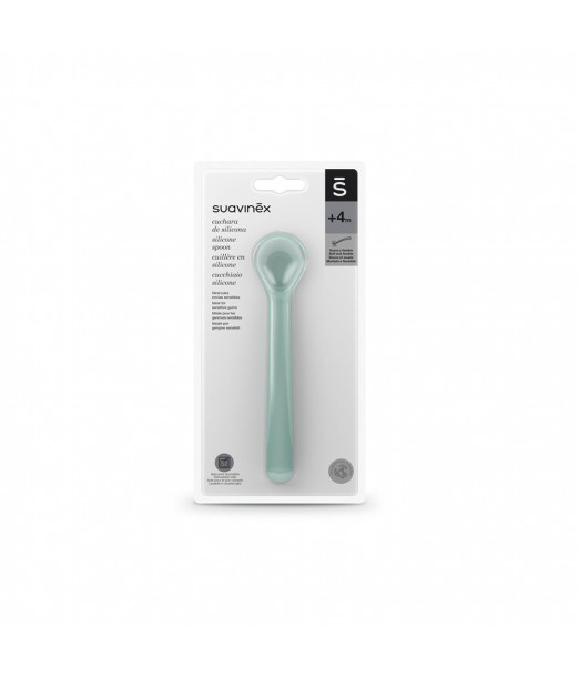 Suavinex Cuillère en silicone vert 4m+ au Maroc - Baby And Mom 2