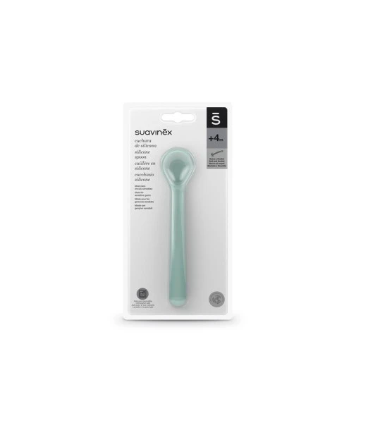 Suavinex silicone spoon, from 4 months, green 2
