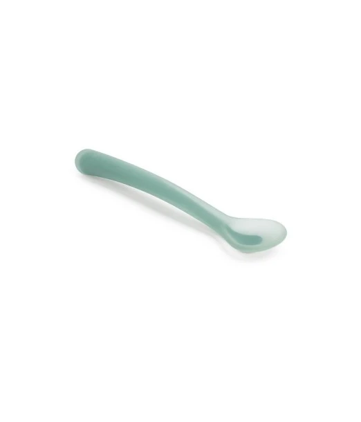 Suavinex silicone spoon, from 4 months, green