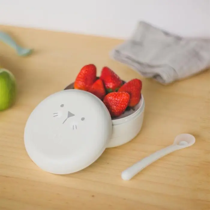 Suavinex Cuillère en silicone 4m+ Blanc Vaisselle bébé -