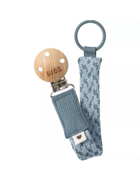 BIBS Attache-Sucette Tressée Petrol / Baby Blue Sucettes - 