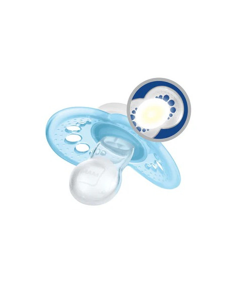Sucette Mam night 6m+ Bleu/Blanc dans Sucettes chez Baby And Mom Maroc