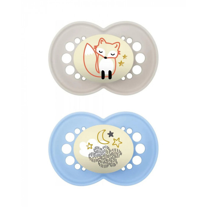 Sucette Mam night 6m+ Bleu/Gris dans Sucettes chez Baby And Mom Maroc