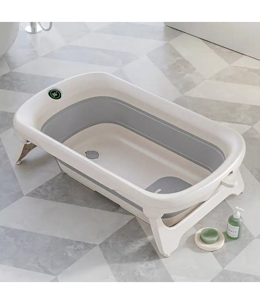 Baignoire pliable et compacte avec thermomètre intégrée 0m+ au Maroc - Baby And Mom