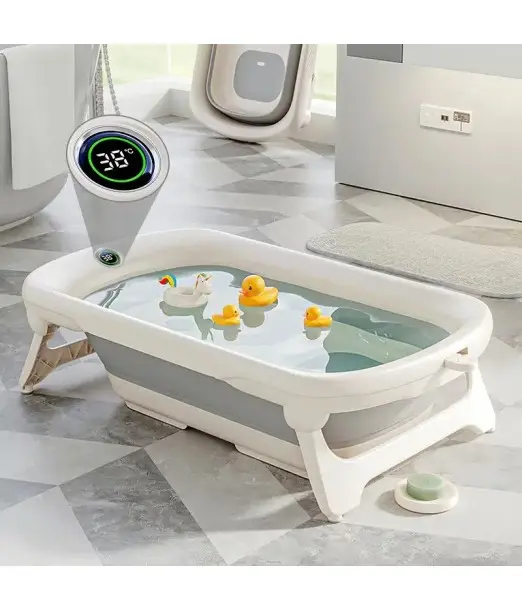 Baignoire pliable et compacte avec thermomètre digital intégré 2