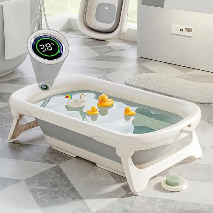 Baignoire pliable et compacte avec thermomètre digital intégré