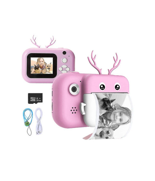 Appareil photo numérique pour enfants avec imprimante Print cam au Maroc Cerf Rose - Baby And Mom