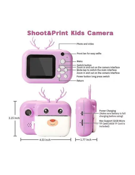 Appareil photo numérique pour enfants avec imprimante Print cam
