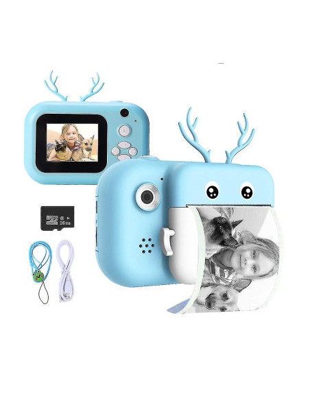 Appareil photo numérique pour enfants avec imprimante Print cam - Cerf Bleu dans Jeux éducatifs chez Baby And Mom Maroc