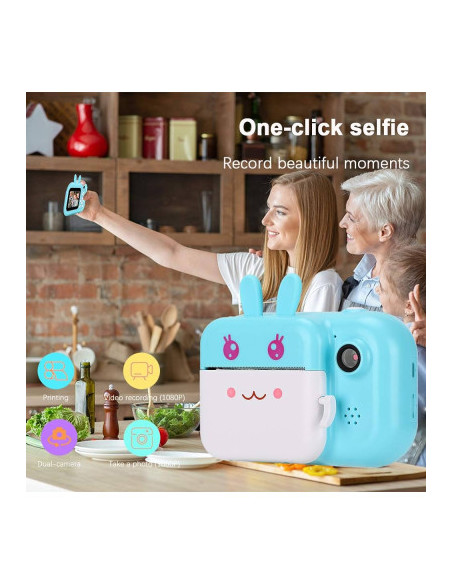 Appareil photo numérique pour enfants avec imprimante Print cam - Cerf Bleu dans Jeux éducatifs chez Baby And Mom Maroc