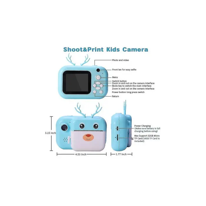 Appareil photo numérique pour enfants avec imprimante Print cam