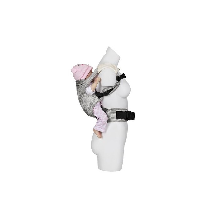 MS Innovaciones Porte-bébé Kanguro Gris Echarpe de Portage /