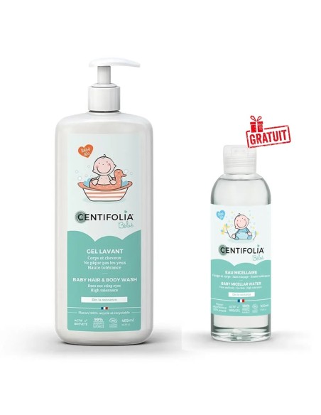 Centifolia Bébé Gel Lavant 485ml + Eau micellaire 100ml gratuite dans Cheveux & Corps chez Baby And Mom Maroc