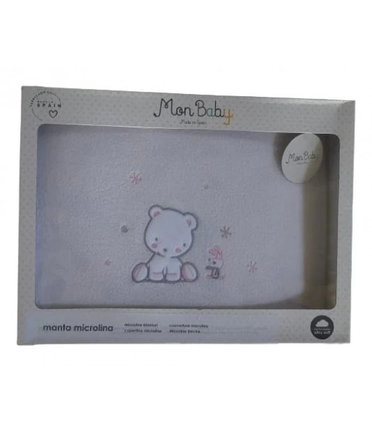 Couverture douce 110×140cm Mon baby - Rose au Maroc - Baby And Mom