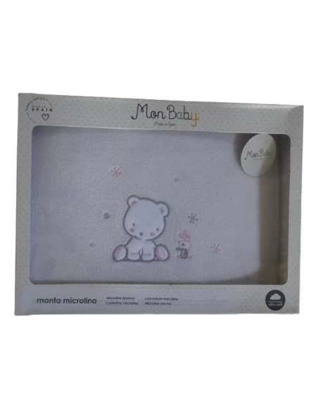 Couverture douce 110×140cm Mon baby - Rose dans Couverture chez Baby And Mom Maroc