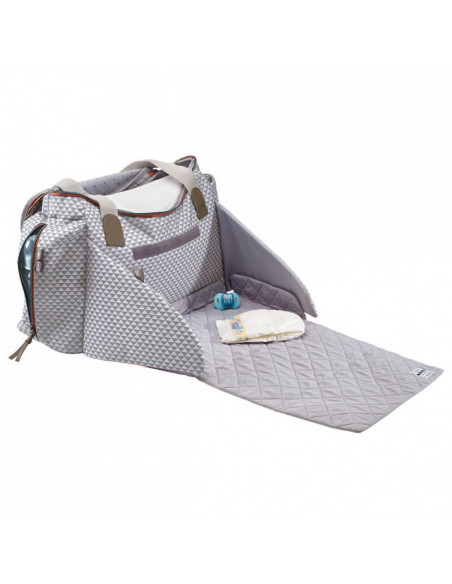 Sac à langer Béaba Sydney II Play Print - Gris