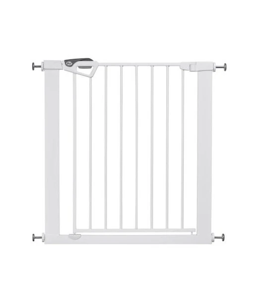 MS Innovaciones safety gate in white without drilling with door + extensions 75 to 85 cm