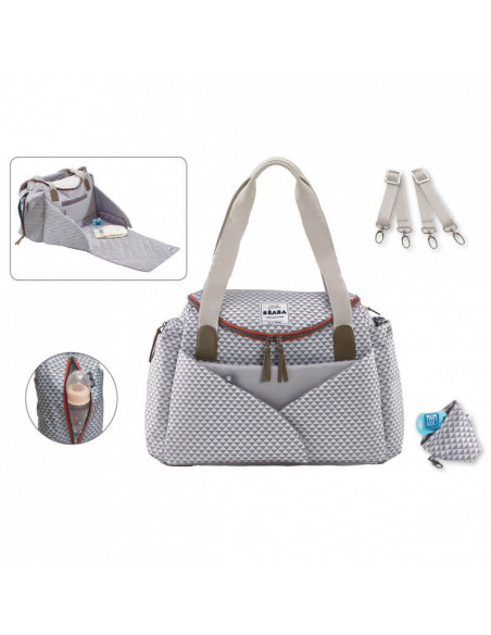 Sac à langer Béaba Sydney II Play Print - Gris