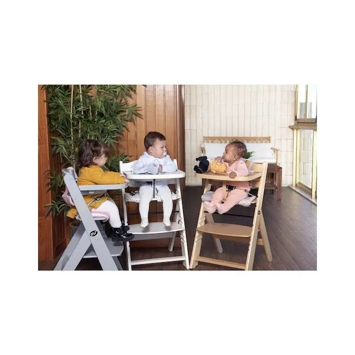 MS Innovaciones Chaise haute évolutive en bois de 6 à 10ans - Blanc