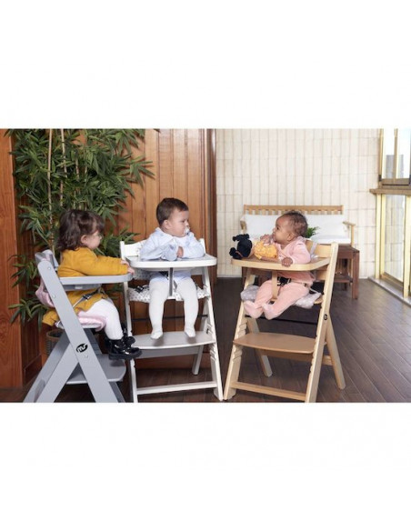 MS Innovaciones Chaise haute évolutive en bois de 6 à 10ans - Blanc