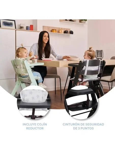 MS Innovaciones adjustable wooden high chair from 6 to 10 years - Black — photo 3