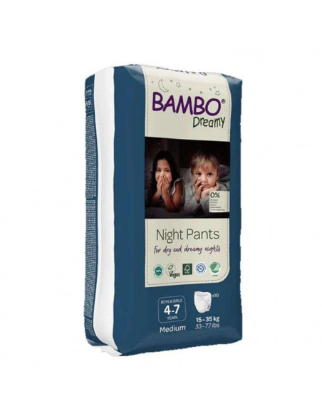 Bambo Dreamy Couche de nuit 15-35kg Taille Large 10 unités