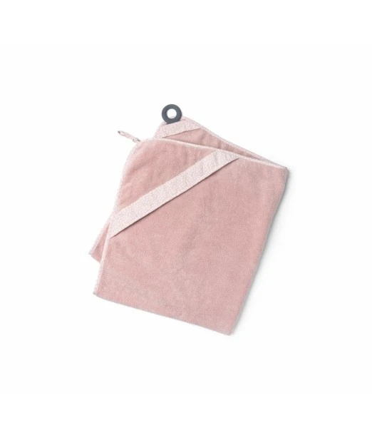 Doomoo hooded towel XL with teething ring Dry'n Play from 0 to 6 years - pink