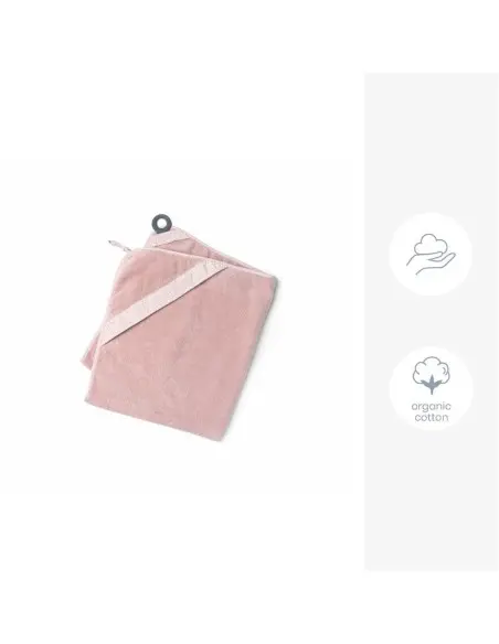 Doomoo hooded towel XL with teething ring Dry'n Play from 0 to 6 years - pink — photo 4
