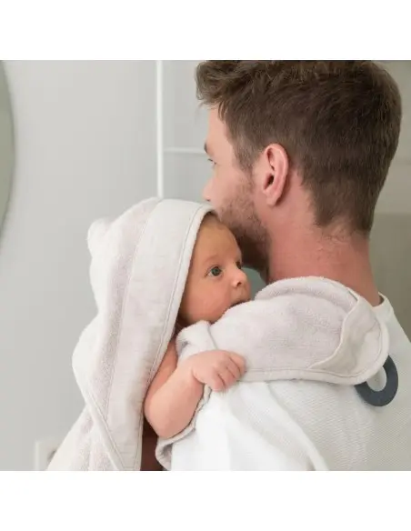 Doomoo hooded towel XL with teething ring Dry'n Play from 0 to 6 years - beige — photo 3