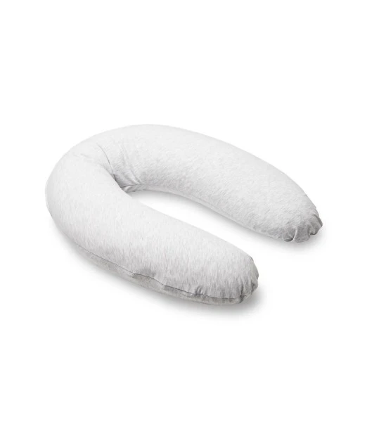 Doomoo Buddy pregnancy and breastfeeding pillow heathered white