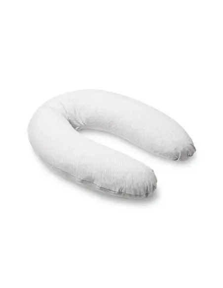 Doomoo Buddy pregnancy and breastfeeding pillow heathered white