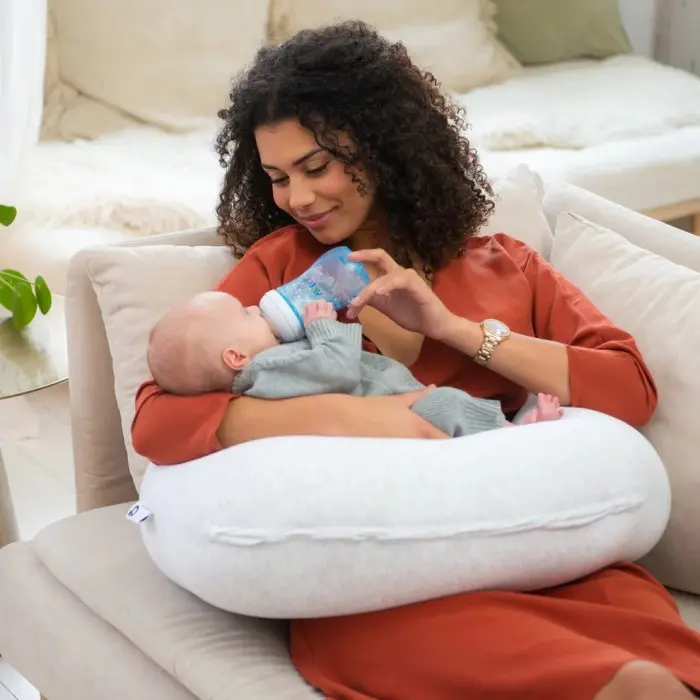 Doomoo Coussin de Grossesse et d'allaitement Buddy Chiné White